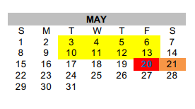 District School Academic Calendar for Canadian H S for May 2022