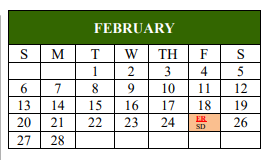 District School Academic Calendar for Canton High School for February 2022