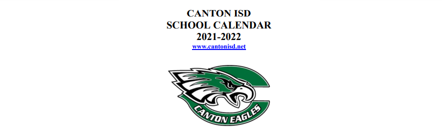 District School Academic Calendar for Canton Intermediate