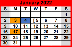 District School Academic Calendar for Carthage J H for January 2022