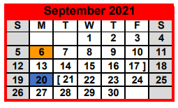 District School Academic Calendar for Libby El for September 2021