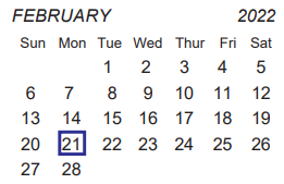District School Academic Calendar for Celina Elementary for February 2022