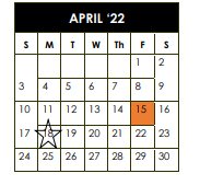 District School Academic Calendar for Centerville Elementary for April 2022