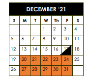 District School Academic Calendar for Centerville Elementary for December 2021