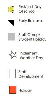 District School Academic Calendar Legend for Centerville Elementary