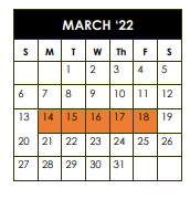District School Academic Calendar for Centerville Jr-sr H S for March 2022