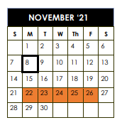 District School Academic Calendar for Centerville Elementary for November 2021