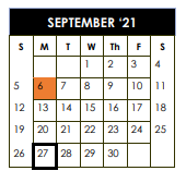 District School Academic Calendar for Centerville Jr-sr H S for September 2021