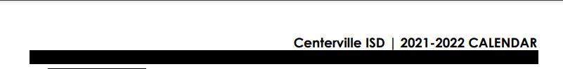 District School Academic Calendar for Centerville Jr-sr H S