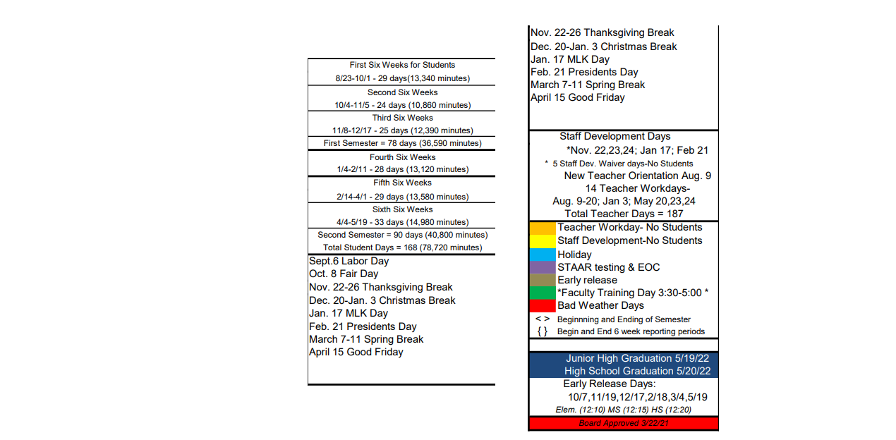 District School Academic Calendar Key for Nacogdoches Co Alternative Coop