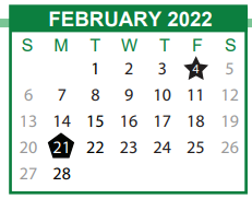 District School Academic Calendar for Oglethorpe Academy for February 2022