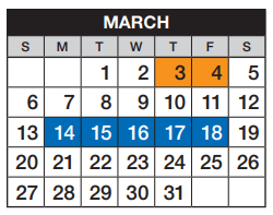 District School Academic Calendar for Independence Elementary School for March 2022