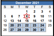 District School Academic Calendar for Thurgood Marshall Elem for December 2021