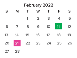 District School Academic Calendar for Meadowbrook High for February 2022