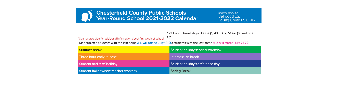 District School Academic Calendar Key for Robious Middle