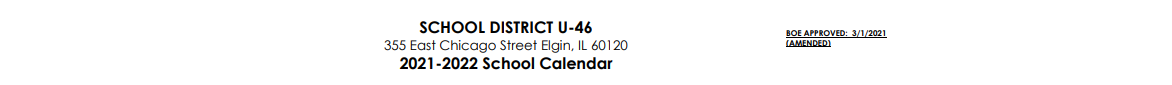 District School Academic Calendar for Spring Trail Elementary School