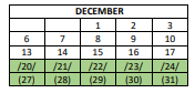 District School Academic Calendar for Funston Elementary School for December 2021