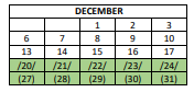 District School Academic Calendar for Caldwell Elementary Acad Of Math & Sci for December 2021