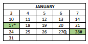 District School Academic Calendar for Caldwell Elementary Acad Of Math & Sci for January 2022