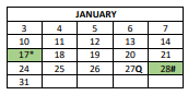 District School Academic Calendar for Lake View High School for January 2022