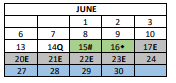 District School Academic Calendar for Caldwell Elementary Acad Of Math & Sci for June 2022
