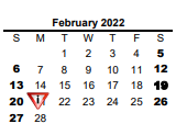 District School Academic Calendar for Cisco Learning Center for February 2022