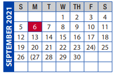 District School Academic Calendar for City View Elementary for September 2021