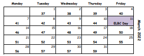 District School Academic Calendar for Martin Luther King, JR. Elementary School for March 2022