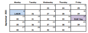 District School Academic Calendar for Kemp Primary for September 2021