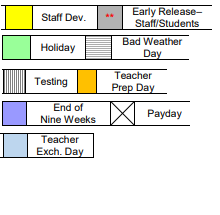 District School Academic Calendar Legend for Cleveland H S