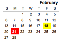 District School Academic Calendar for Clifton Elementary for February 2022