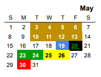 District School Academic Calendar for Clifton Middle for May 2022