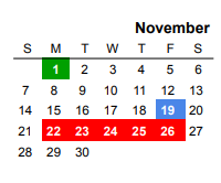 District School Academic Calendar for Clifton High School for November 2021