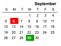 District School Academic Calendar for Clifton High School for September 2021