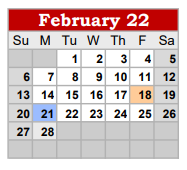 District School Academic Calendar for Coahoma Elementary for February 2022