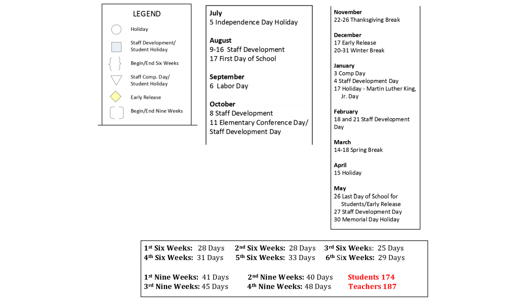 District School Academic Calendar Key for Forest Ridge