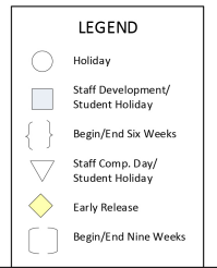 District School Academic Calendar Legend for South Knoll Elementary