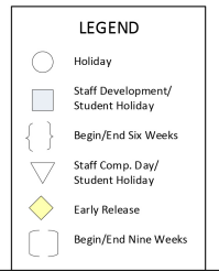 District School Academic Calendar Legend for Center For Alternative Learning