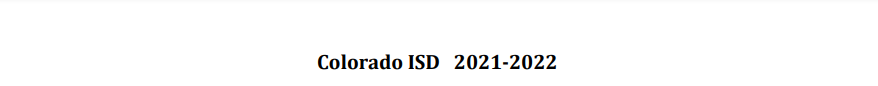 District School Academic Calendar for Colorado High School