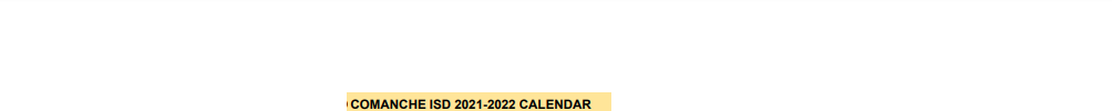 District School Academic Calendar for Comanche Accelerated Lrn Ctr