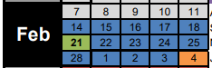 District School Academic Calendar for Connally Primary School for February 2022