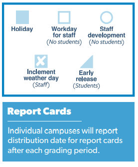 District School Academic Calendar Legend for The Woodlands College Park High School