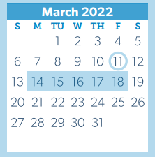 District School Academic Calendar for Runyan Elementary for March 2022