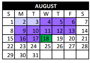 District School Academic Calendar for Mae Stevens Elementary for August 2021