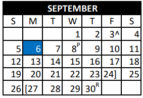 District School Academic Calendar for Crossroads High School for September 2021