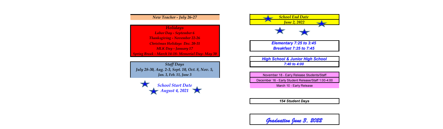 District School Academic Calendar Key for Corrigan-camden Elementary