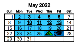 District School Academic Calendar for Frank Newman Middle for May 2022