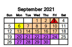 District School Academic Calendar for Encinal Elementary for September 2021