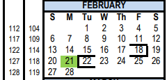 District School Academic Calendar for Challenge Academy for February 2022