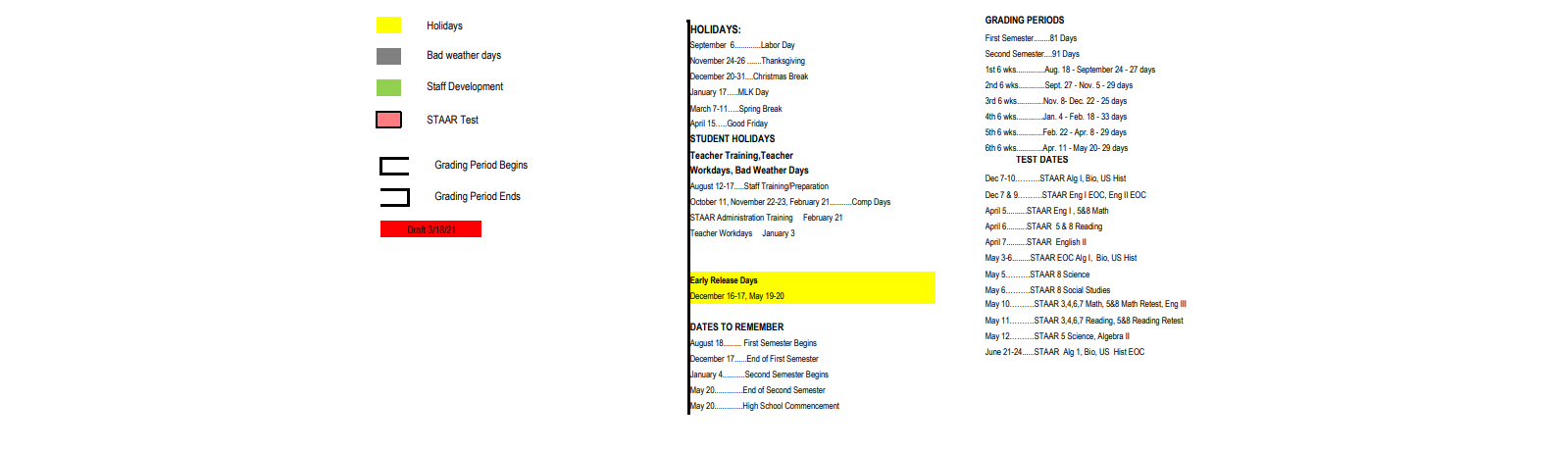 District School Academic Calendar Key for Crawford High School